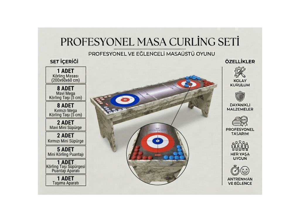 Profesyonel Masa Körling Seti