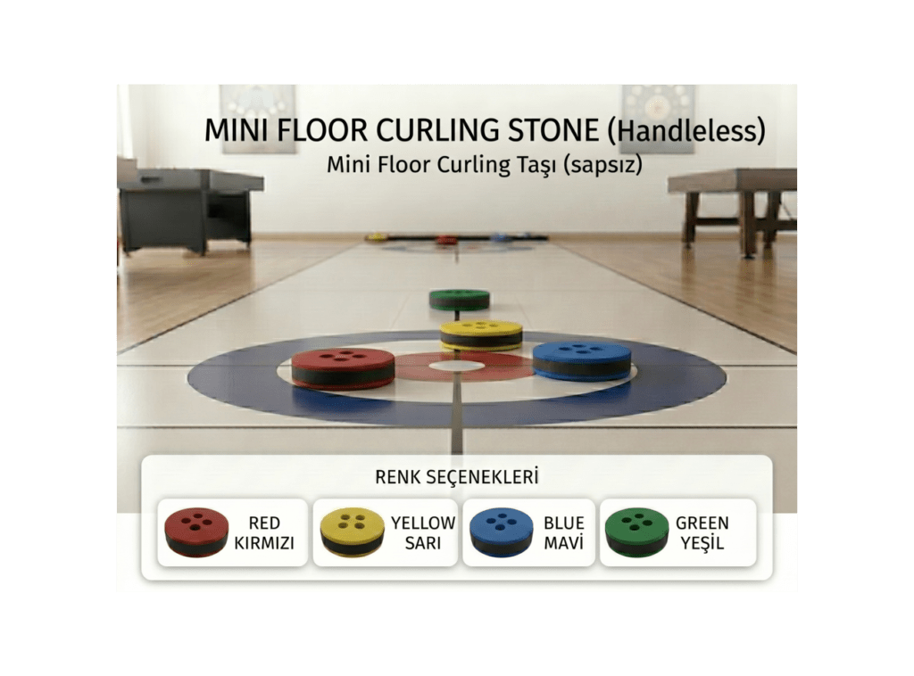 Mini Floor Curling Taşı (Sapsız) 4 lü